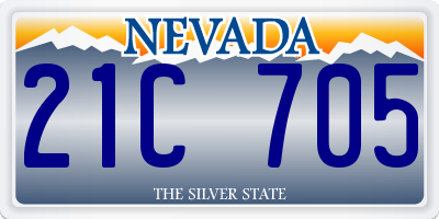 NV license plate 21C705