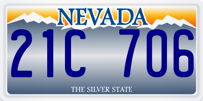 NV license plate 21C706