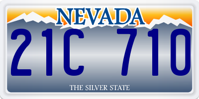 NV license plate 21C710