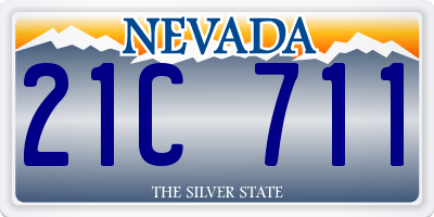NV license plate 21C711