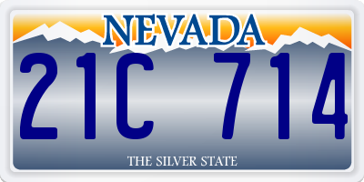 NV license plate 21C714
