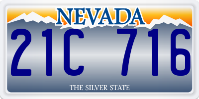 NV license plate 21C716