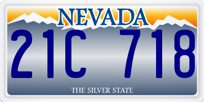 NV license plate 21C718