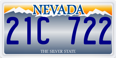 NV license plate 21C722