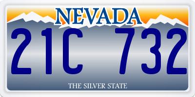 NV license plate 21C732