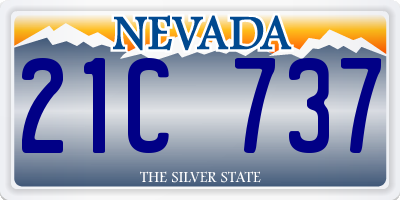 NV license plate 21C737