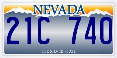 NV license plate 21C740