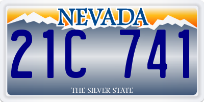 NV license plate 21C741