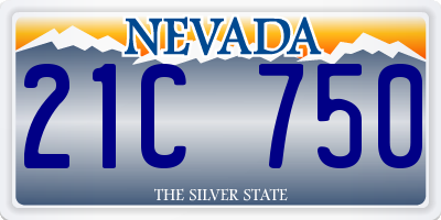 NV license plate 21C750