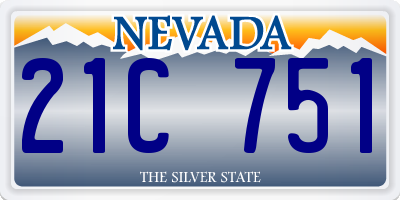 NV license plate 21C751