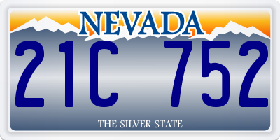 NV license plate 21C752