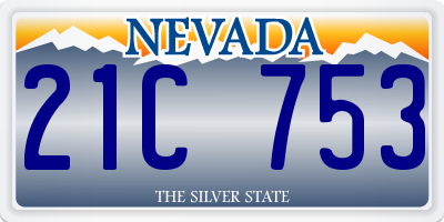 NV license plate 21C753