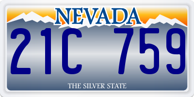 NV license plate 21C759