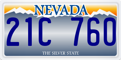 NV license plate 21C760