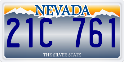 NV license plate 21C761