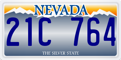 NV license plate 21C764