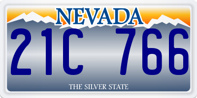 NV license plate 21C766