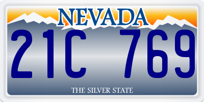 NV license plate 21C769