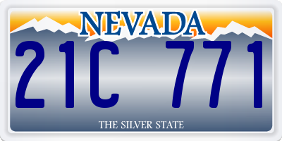 NV license plate 21C771