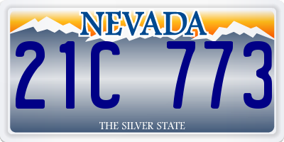 NV license plate 21C773