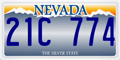 NV license plate 21C774