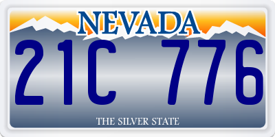 NV license plate 21C776