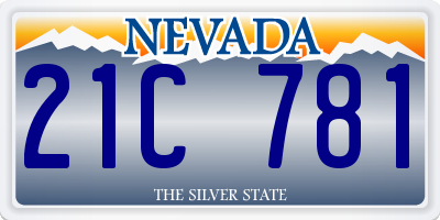 NV license plate 21C781