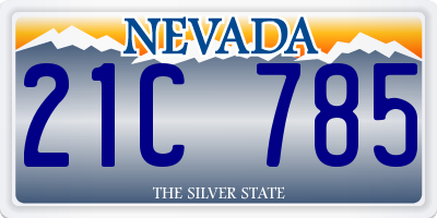 NV license plate 21C785
