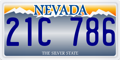 NV license plate 21C786