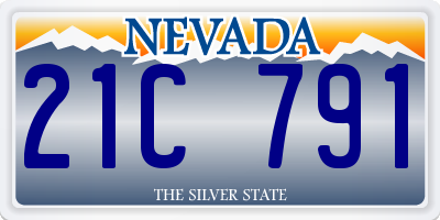 NV license plate 21C791