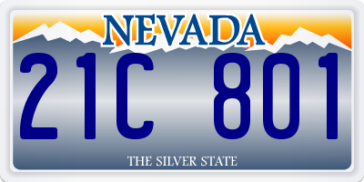 NV license plate 21C801
