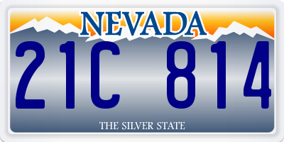 NV license plate 21C814