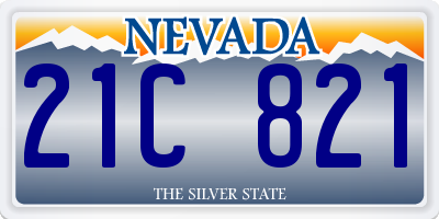 NV license plate 21C821