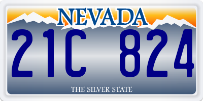 NV license plate 21C824