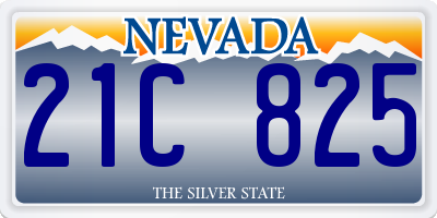 NV license plate 21C825