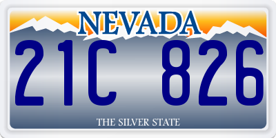 NV license plate 21C826