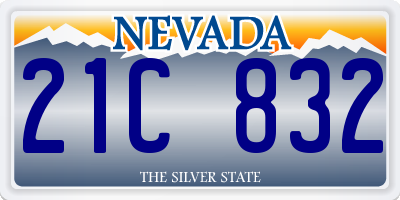 NV license plate 21C832