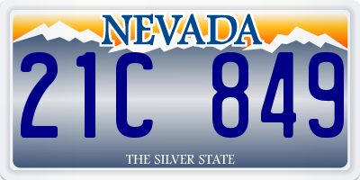 NV license plate 21C849