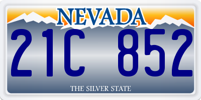 NV license plate 21C852