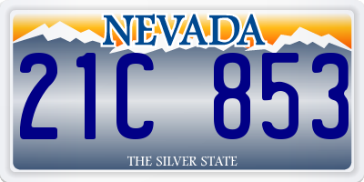 NV license plate 21C853
