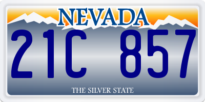 NV license plate 21C857