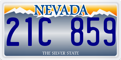 NV license plate 21C859