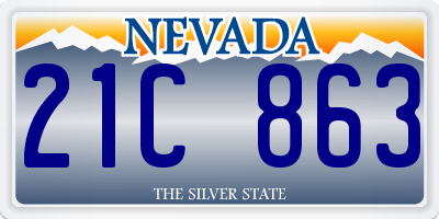 NV license plate 21C863
