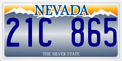 NV license plate 21C865