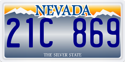 NV license plate 21C869