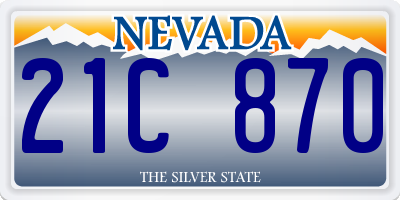 NV license plate 21C870