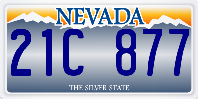 NV license plate 21C877