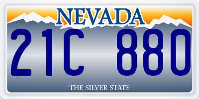 NV license plate 21C880