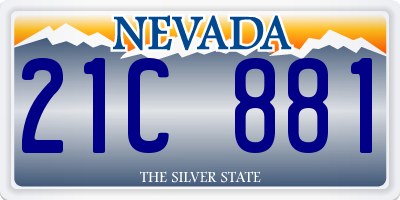 NV license plate 21C881