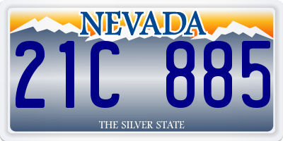 NV license plate 21C885